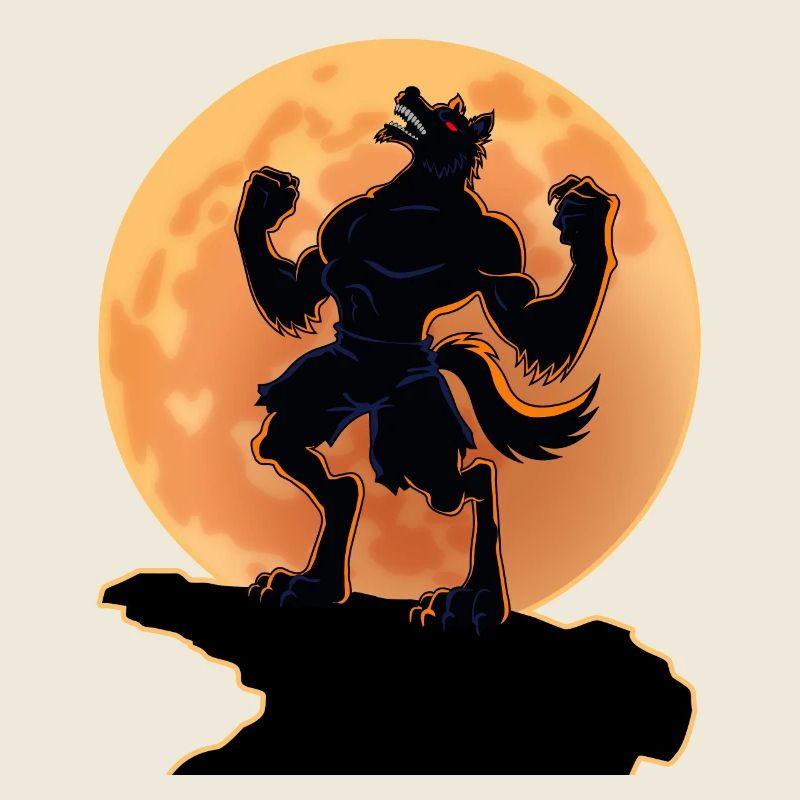 Dunkle Werwolf, Vollmond - Halloween beängstigend Geschenk