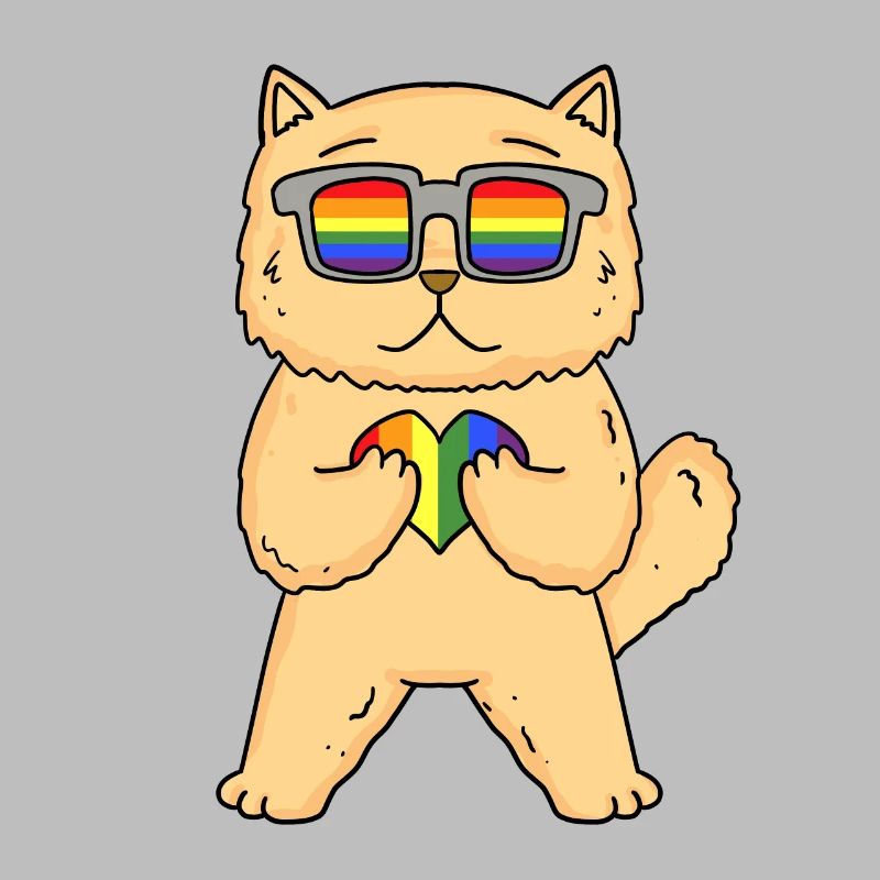 CHAT LGBT Chat Persan Arc-en-ciel