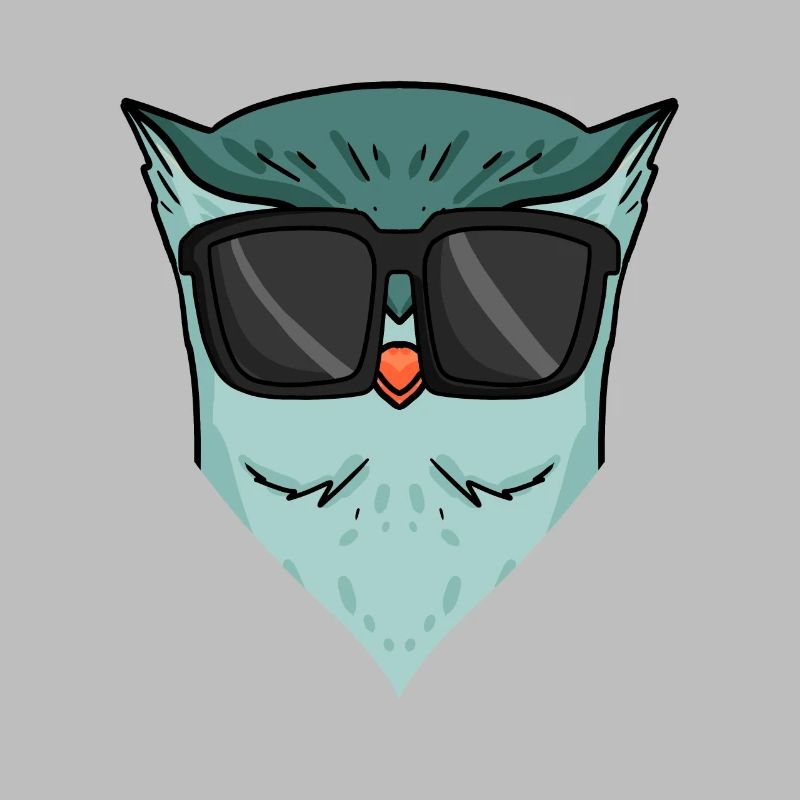 Coole Eule mit Sonnenbrille