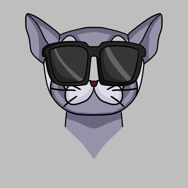 Britisch Kurzhaar Katze mit Sonnenbrille