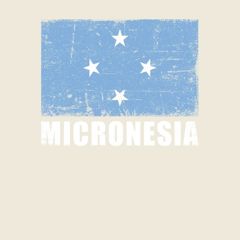 Drapeau de micronésie Grunge Drapeau de Micronésie