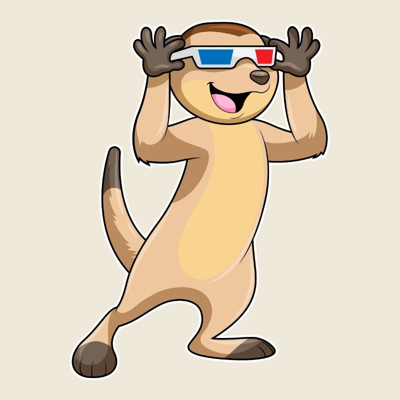 Erdmännchen mit Brille