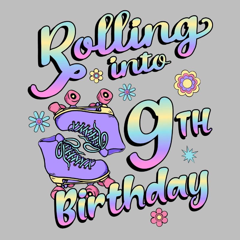 Rolling Into 9th Birthday Quad Skater
