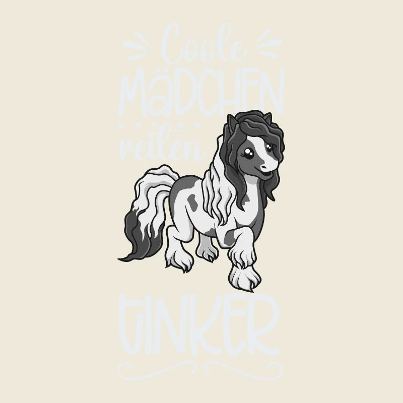 Coole Mädchen reiten Tinker