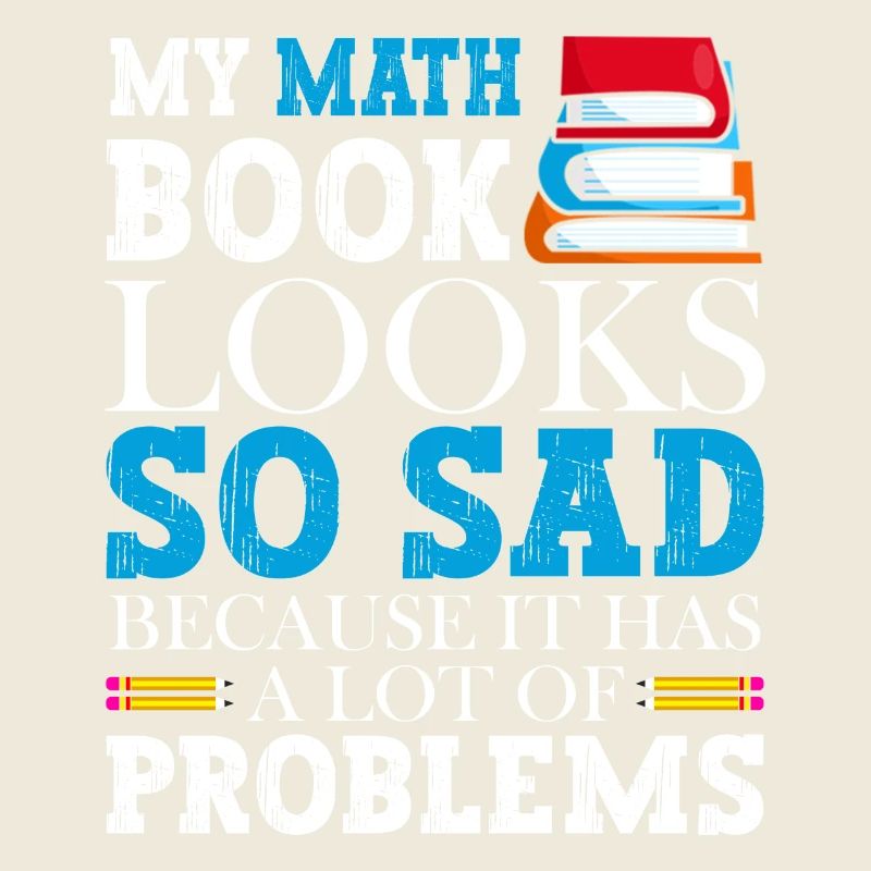 A math book looks so sad because it