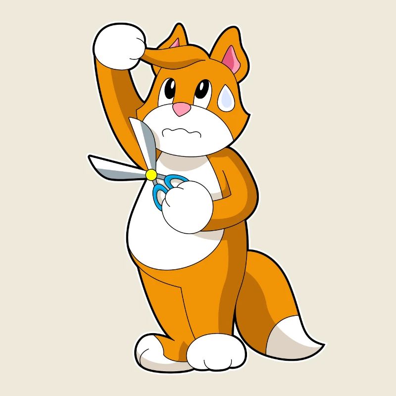 Cat Coiffeur Ciseaux