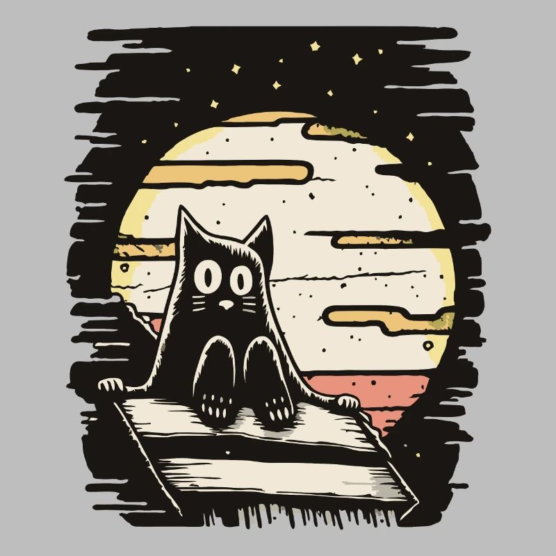 eine Katze sitzt auf dem Dach