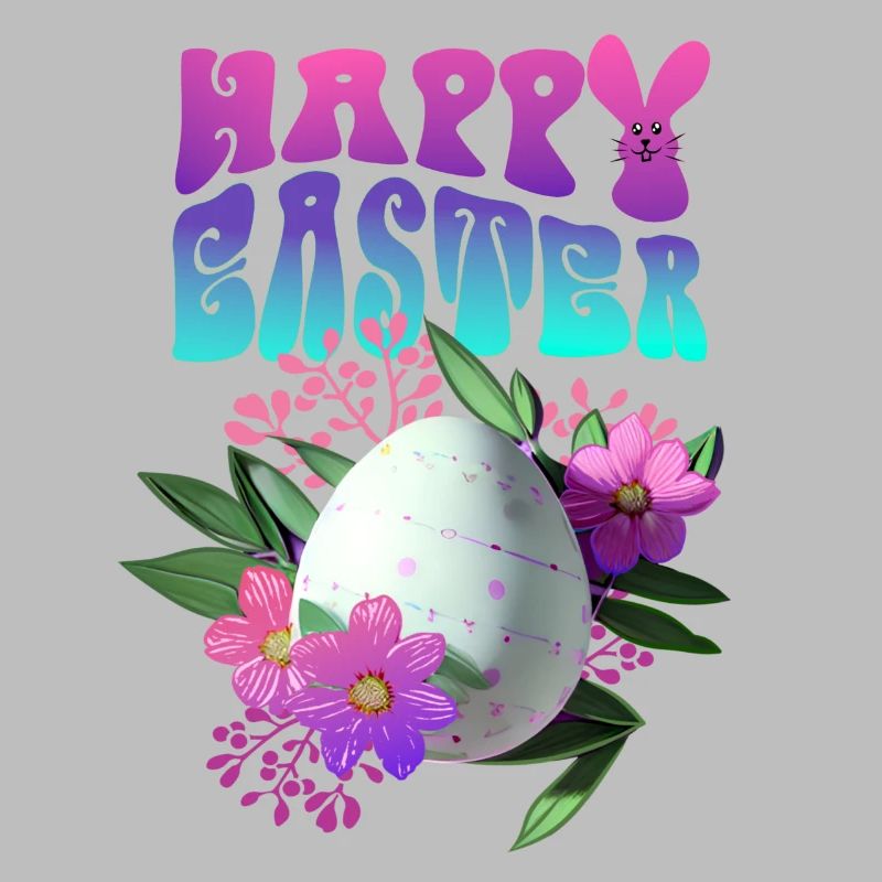 Happy Easter Easter Egg Floral