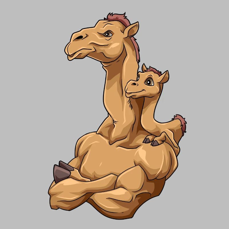 Starkes Kamel mit Kamel Kind für einen Kamel