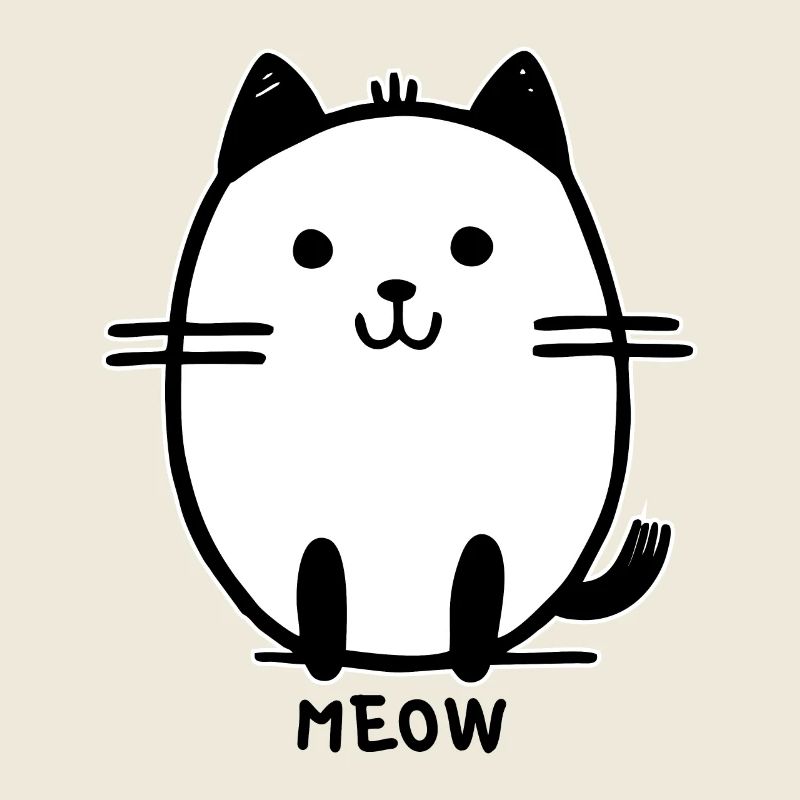 mignon dessin animé miaou chat