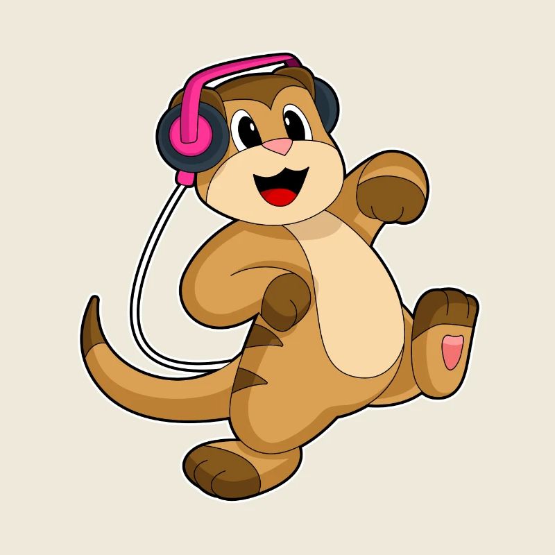 Erdmännchen Kopfhörer Musik