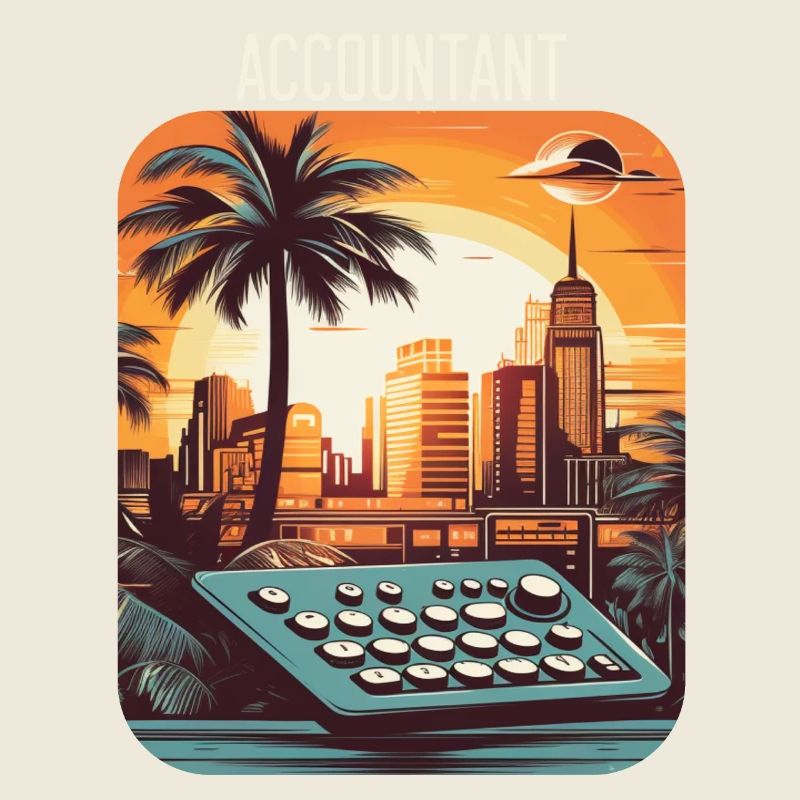 Comptable Vintage Sunset Comptabilité Graduation