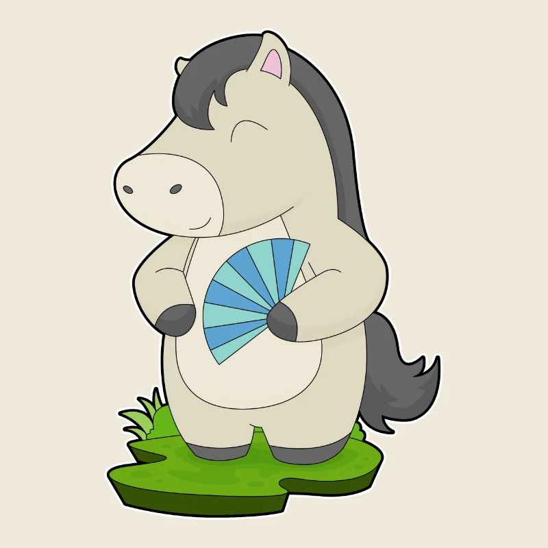 Éventail de main de cheval