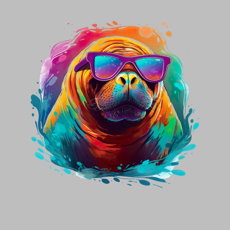 Walross mit Sonnenbrille