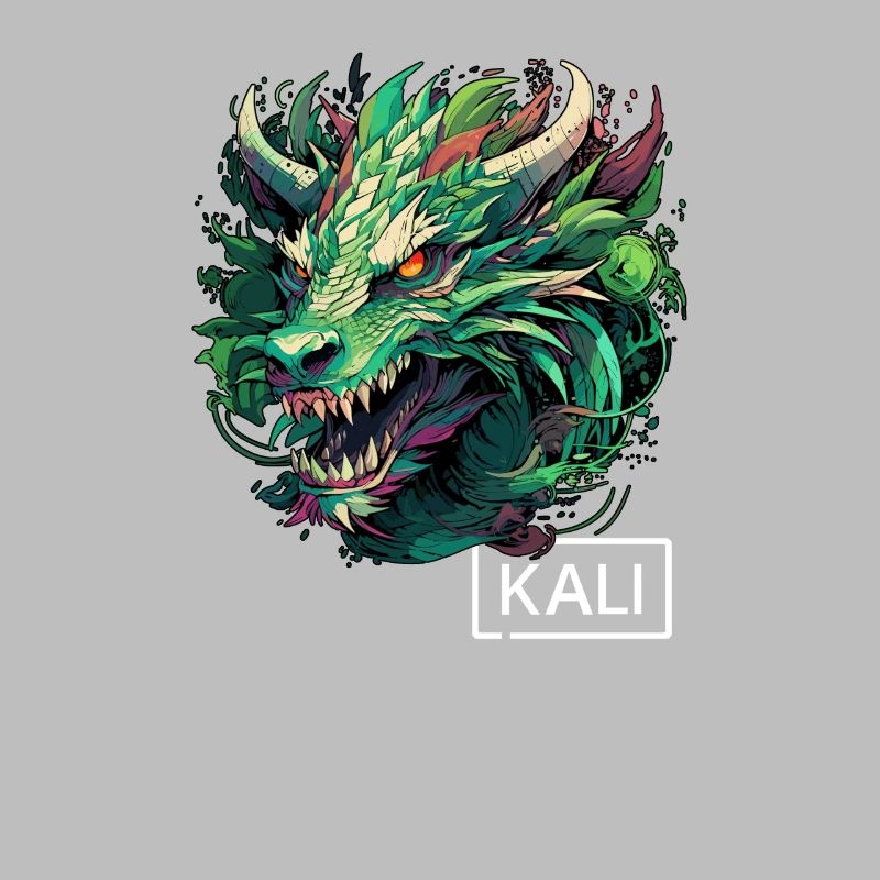 Dragon Kali Linux vert moderne pour les hackers