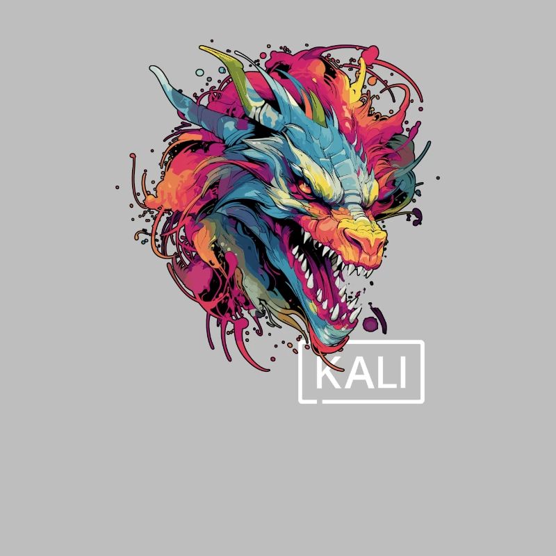 Kali Linux Dragon Design coloré pour DevOps et