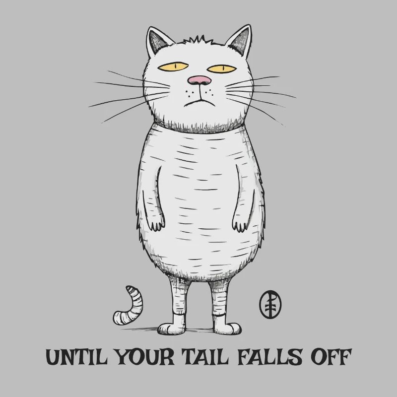 Jusqu’à ce que ta bite tombe, chat de dessin animé