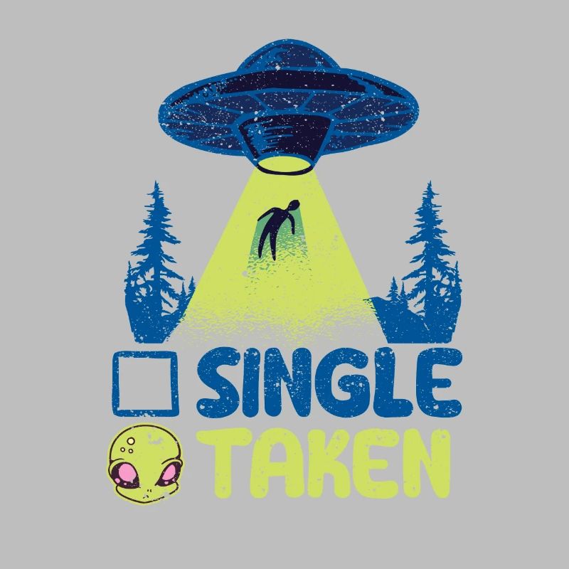 Single oder genommen Lustig Alien UFO Valentinstag