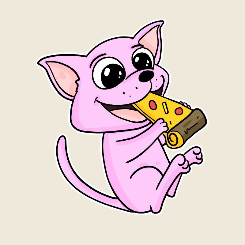 Sphynx Katze Pizza