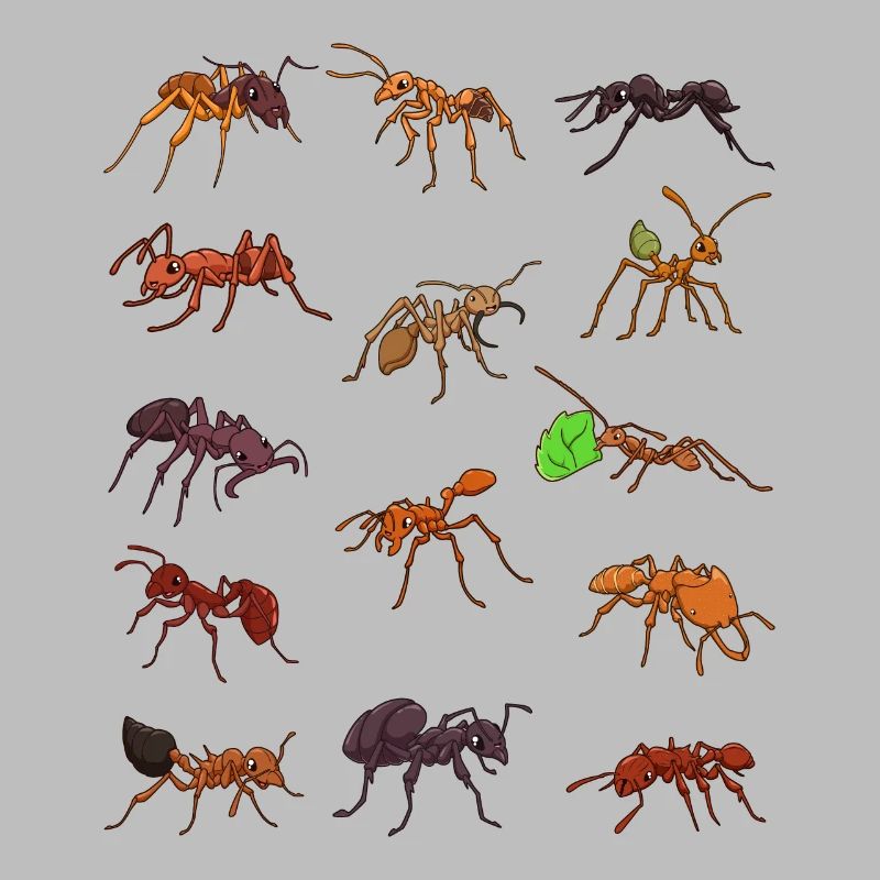 De nombreuses espèces différentes de fourmis