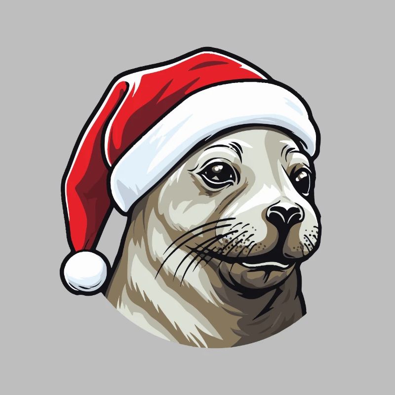 Tête d’animal de Noël de phoque de phoque