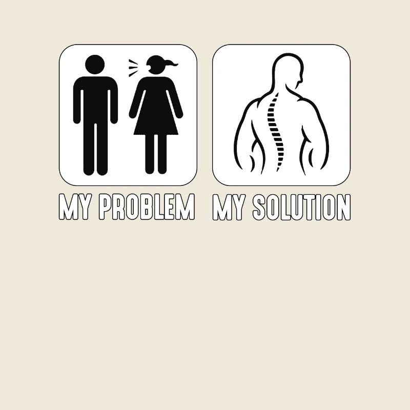 Chiropractor My Problem My Solution Pictogram Dad