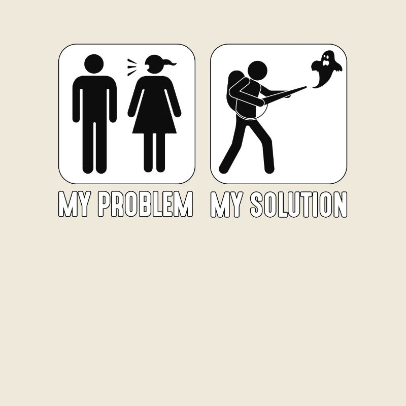 Ghost Hunter My Problem My Solution Pictogram Dad
