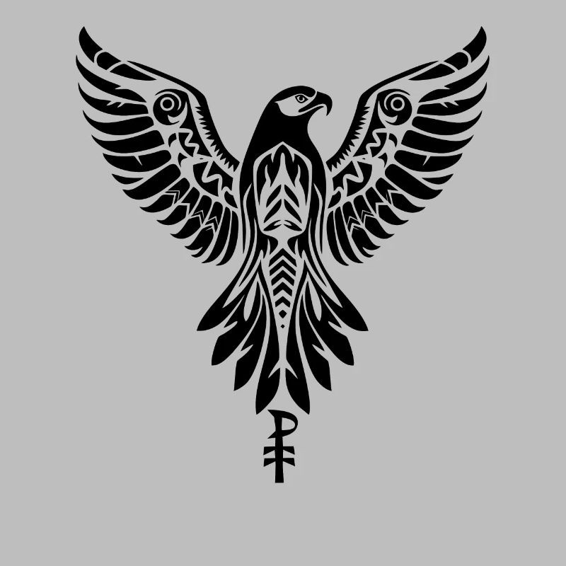 Emblem eines Raubvogels oder Adlers