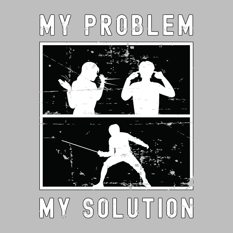 Fencer My Problem My Solution Pictogram Dad Mom