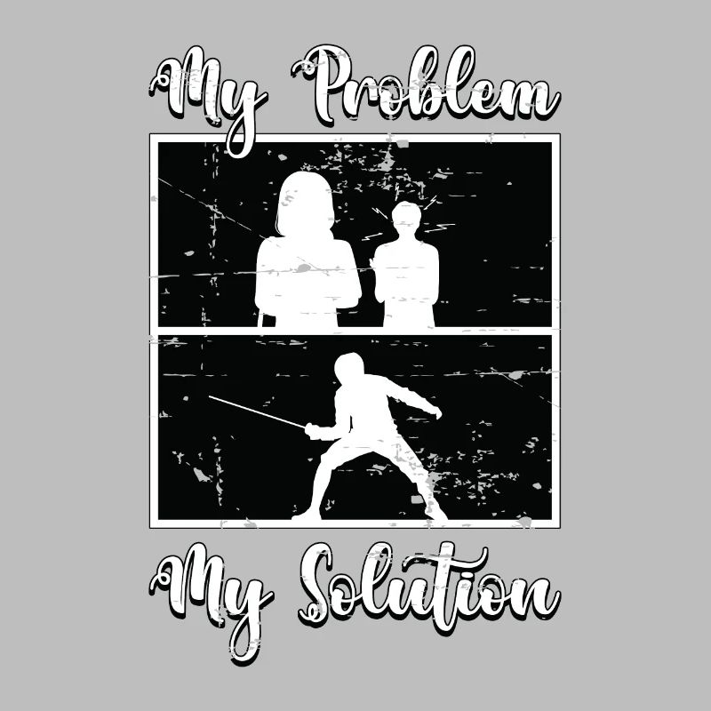 Fencer My Problem My Solution Pictogram Mom Dad