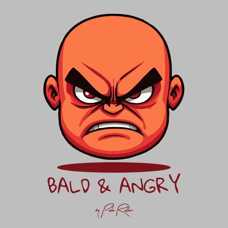 Bald and angry