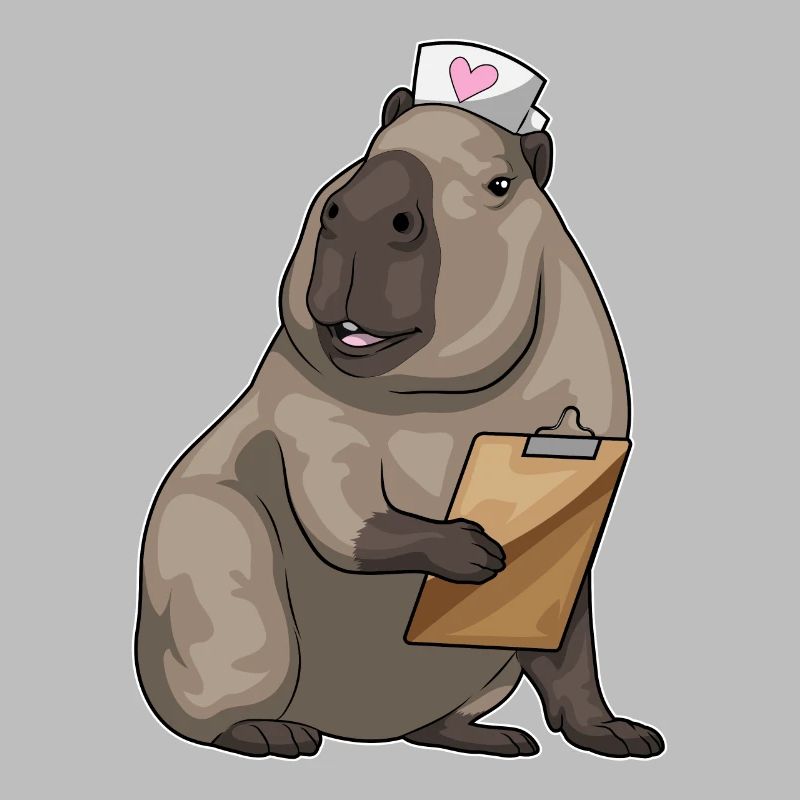 Capybara infirmière bloc-notes