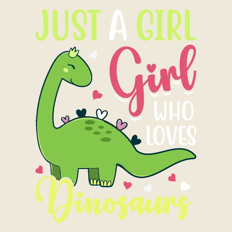 einfach ein Mädchen, das Dinosaurier liebt