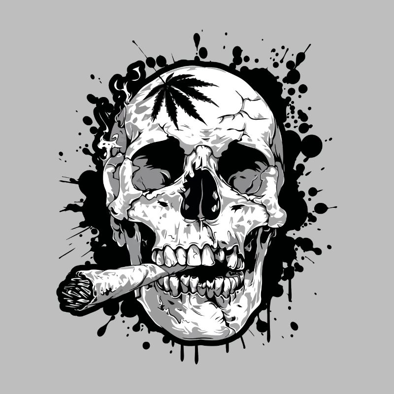 Skull joint cannabis symbol