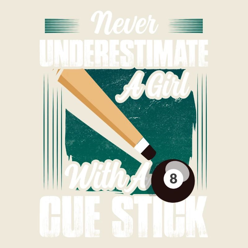 Une fille avec un bâton de queue Billard billard billard jouer