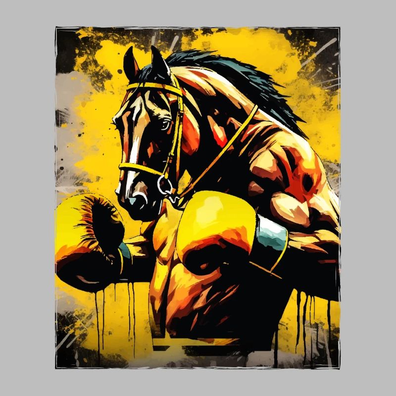 Combattant de boxeur à cheval