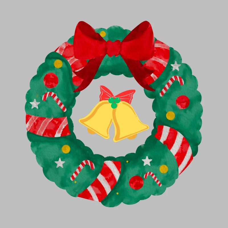 Weihnachtskranz mit Glocken