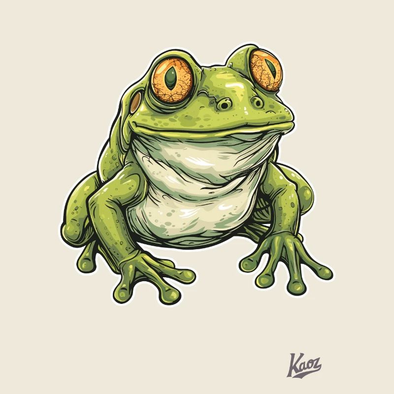 Cute Fat Chubby Frog