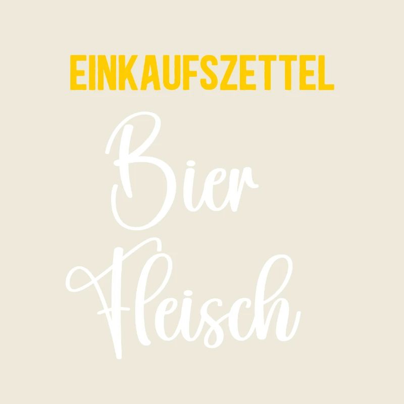 Einkaufsliste Bier und Fleisch