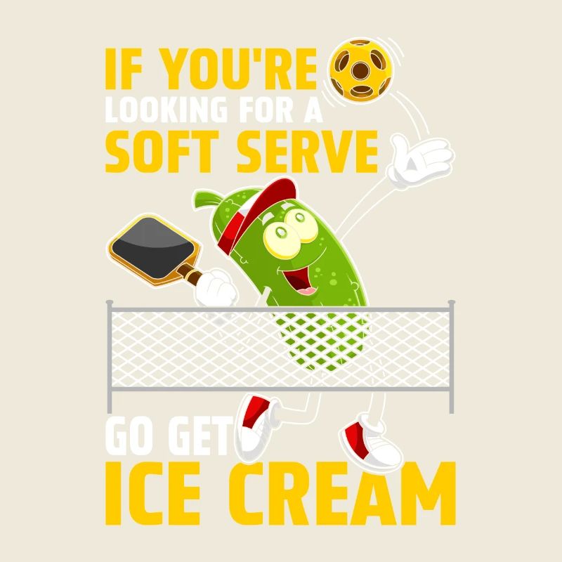 Pickleball Spieler Soft Serve Eiscreme