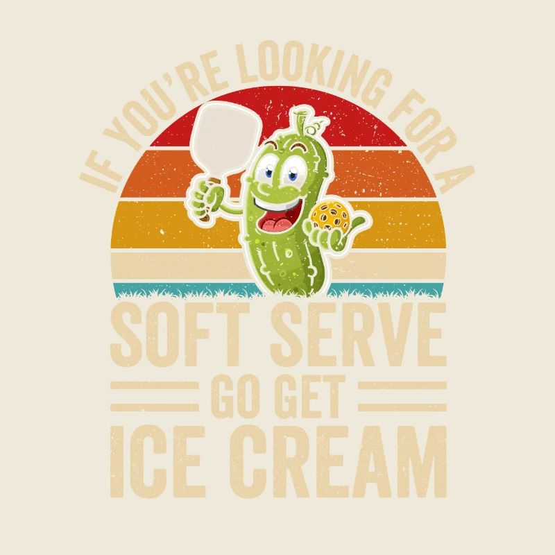 Pickleball Spieler Soft Serve Eiscreme