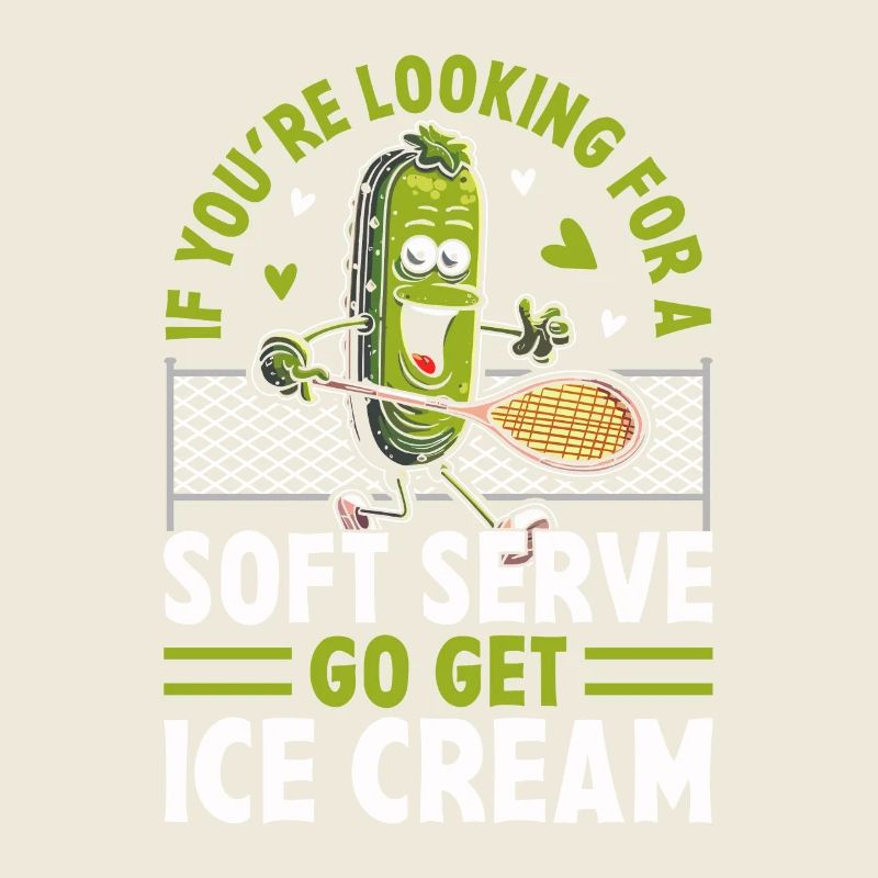 Pickleball Spieler Soft Serve Eiscreme