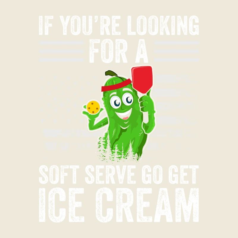 Pickleball Spieler Soft Serve Eiscreme