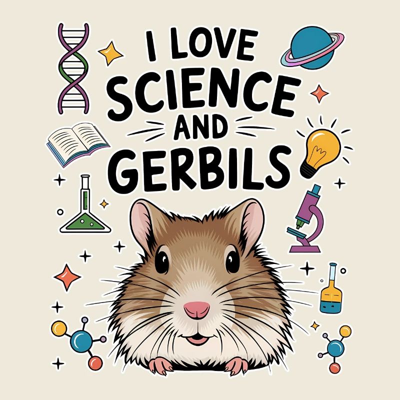 Gerbil Science Student Fun Gerbil Gift