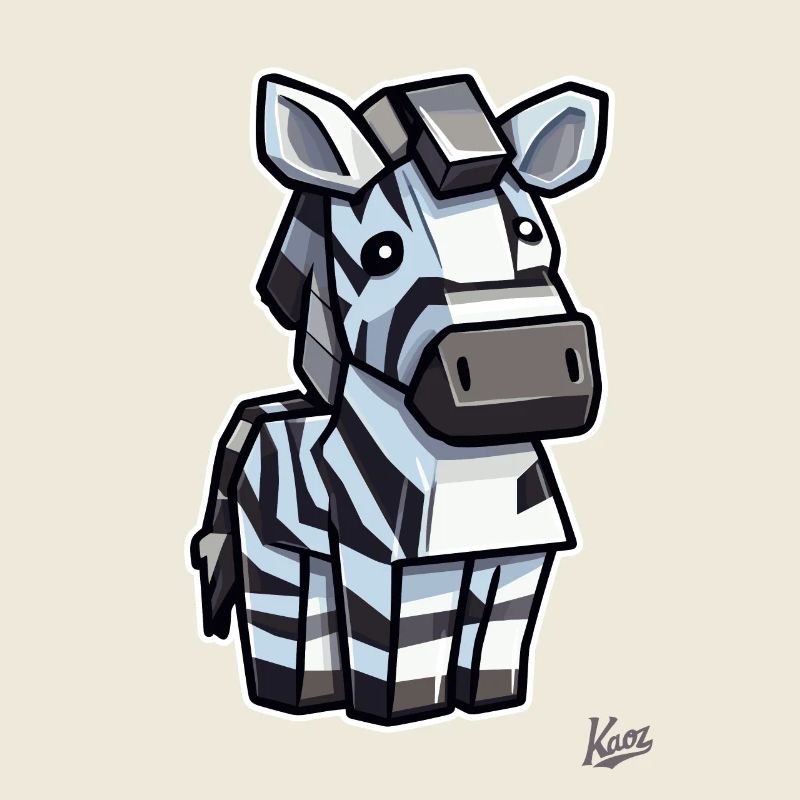 Pixel Gamer Zebra