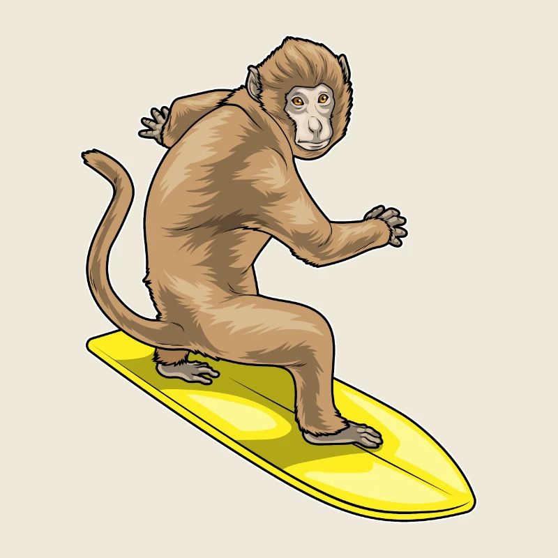 Affe Surfer Surfbrett