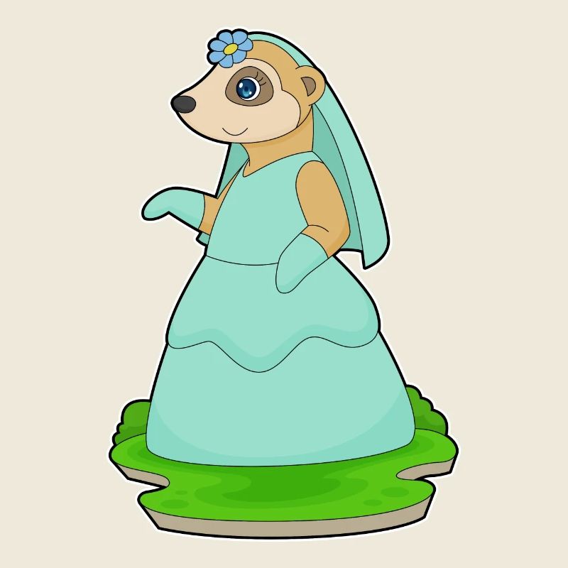 Erdmännchen Braut Schleier Hochzeit