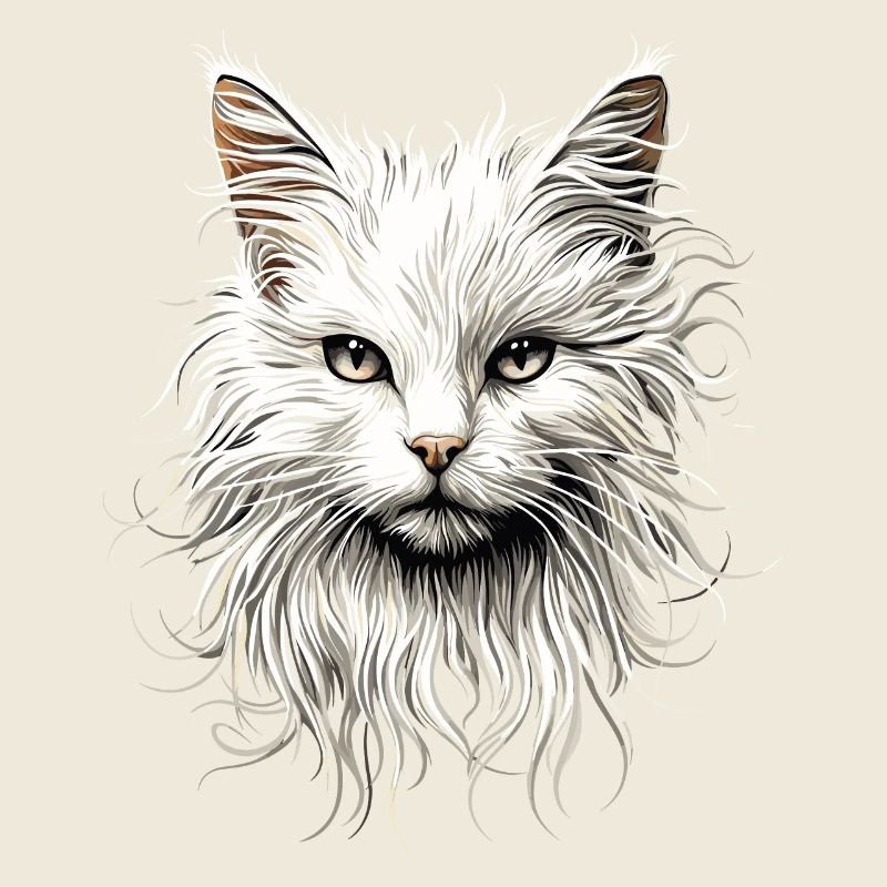 Chat Angora Blanc Chat Angora Chats Angora Mignons