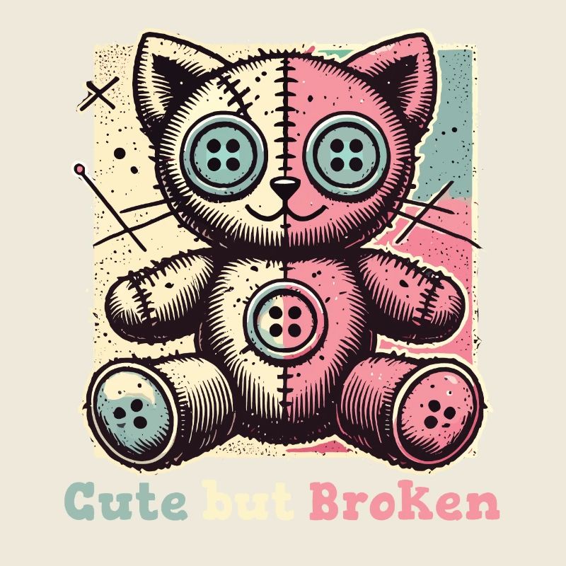 Mentaler Psychopath Cute But Broken Statement