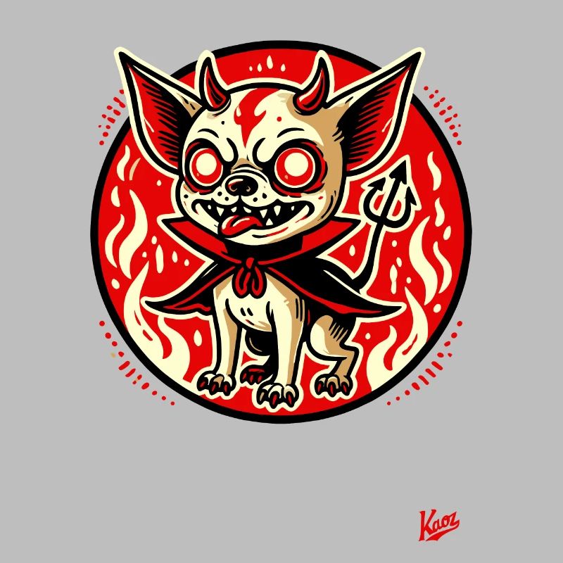 Petit chien Satan de l’enfer
